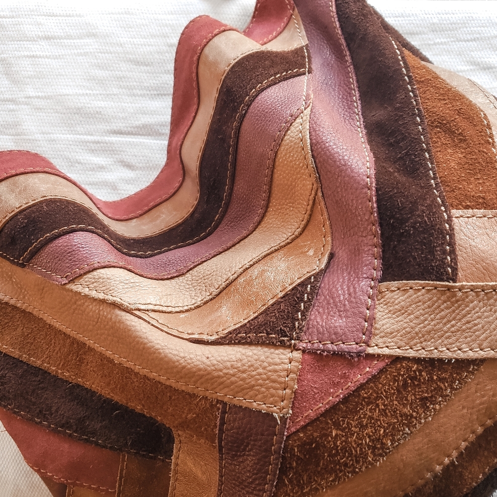 LUCKY BRAND multi - color chevron shoulder bag